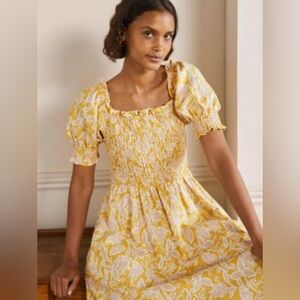 231. Boden Yellow and Pink Floral Dress 16/18